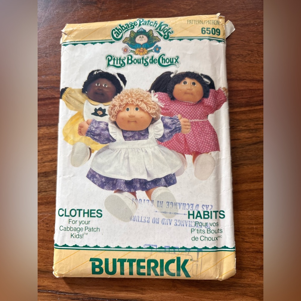 BUNDLE & SAVE: BUTTERICK Pattern 6509 - Cabbage Patch Clothes / Dress & Pinafore